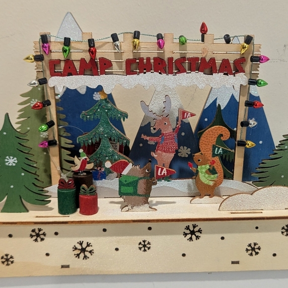 Festive Christmas Scene with Lights